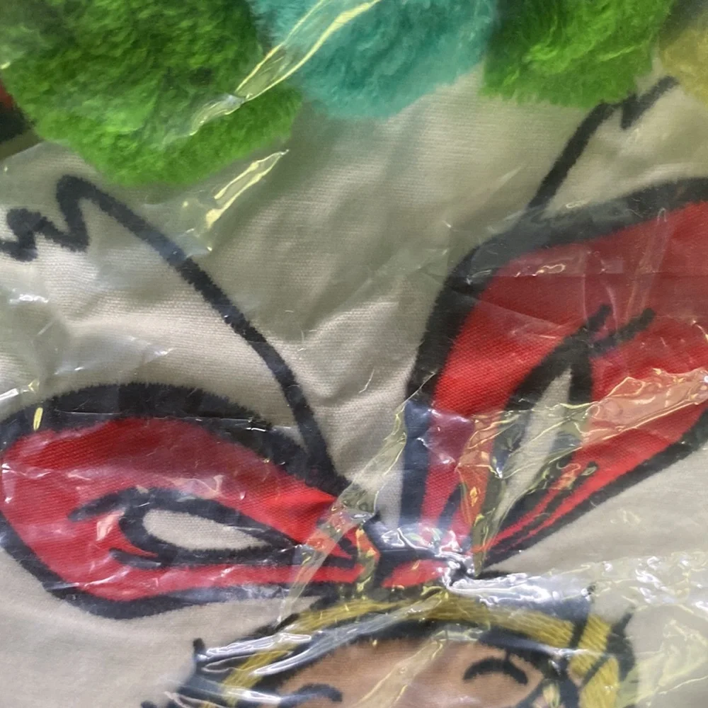 Pottery Barn Teen Dr. Seuss The Grinch Cindy Lou Holiday Pom Pom Pillow Cover